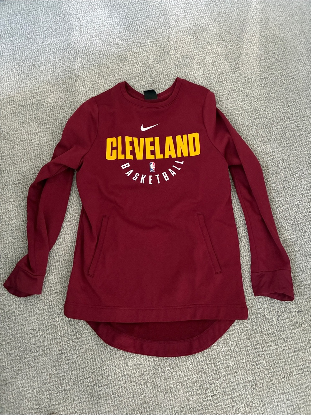 Nike Kids Maroon Cleveland Basketball Pullover Hoodie
